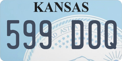 KS license plate 599DOQ