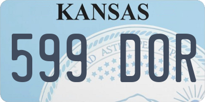 KS license plate 599DOR