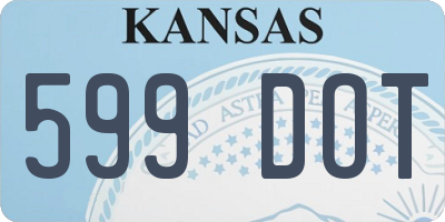 KS license plate 599DOT