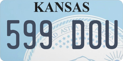 KS license plate 599DOU