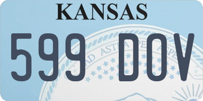 KS license plate 599DOV
