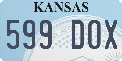 KS license plate 599DOX