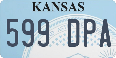 KS license plate 599DPA