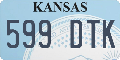 KS license plate 599DTK