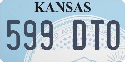 KS license plate 599DTO