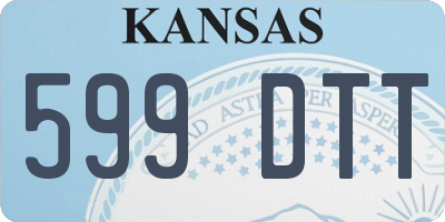 KS license plate 599DTT