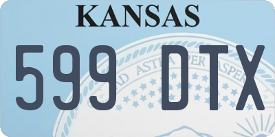 KS license plate 599DTX