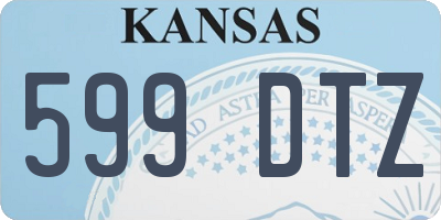 KS license plate 599DTZ