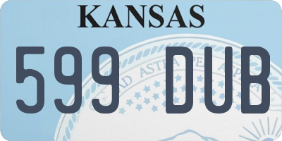 KS license plate 599DUB