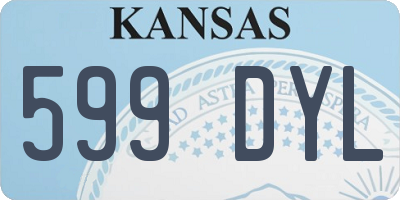 KS license plate 599DYL