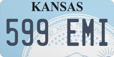 KS license plate 599EMI