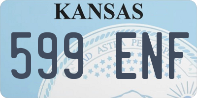 KS license plate 599ENF