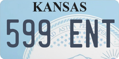 KS license plate 599ENT