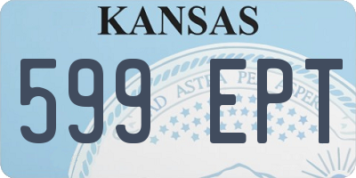 KS license plate 599EPT