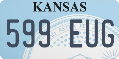 KS license plate 599EUG