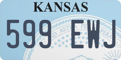 KS license plate 599EWJ