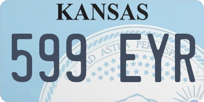 KS license plate 599EYR