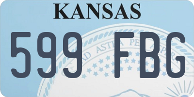 KS license plate 599FBG