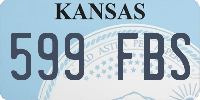 KS license plate 599FBS