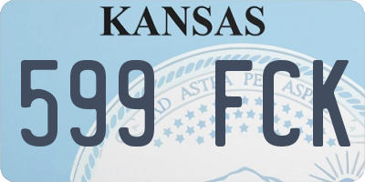 KS license plate 599FCK