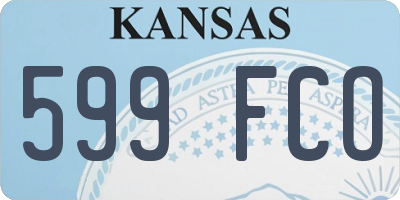KS license plate 599FCO
