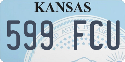 KS license plate 599FCU