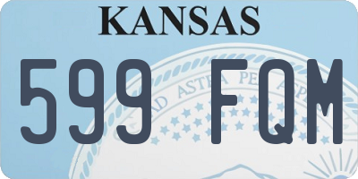 KS license plate 599FQM