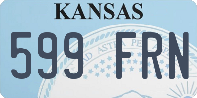 KS license plate 599FRN