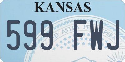 KS license plate 599FWJ