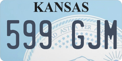 KS license plate 599GJM
