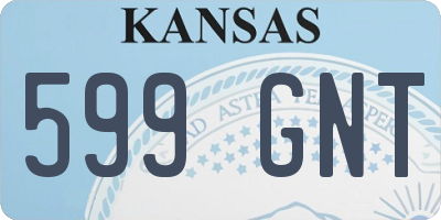 KS license plate 599GNT