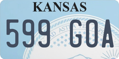 KS license plate 599GOA