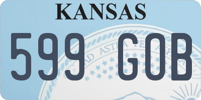 KS license plate 599GOB