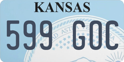 KS license plate 599GOC