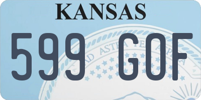 KS license plate 599GOF
