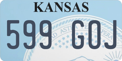 KS license plate 599GOJ