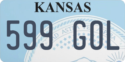 KS license plate 599GOL