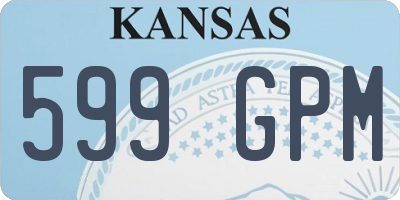 KS license plate 599GPM