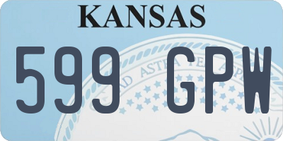KS license plate 599GPW