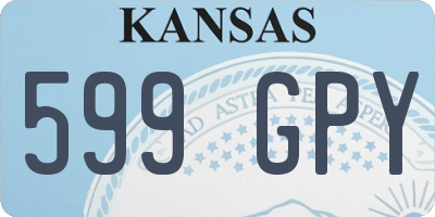 KS license plate 599GPY
