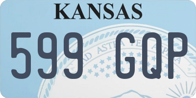KS license plate 599GQP