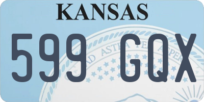 KS license plate 599GQX