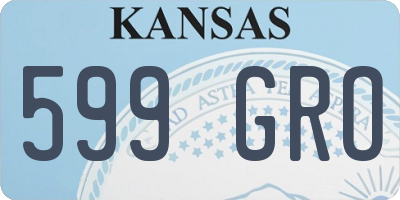 KS license plate 599GRO