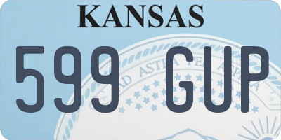 KS license plate 599GUP