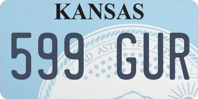 KS license plate 599GUR