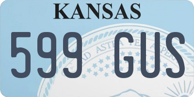KS license plate 599GUS