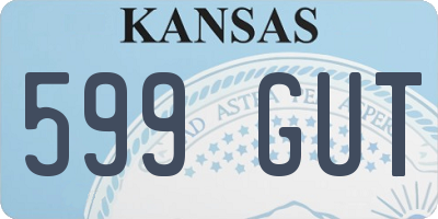 KS license plate 599GUT