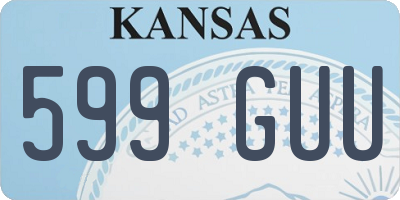 KS license plate 599GUU