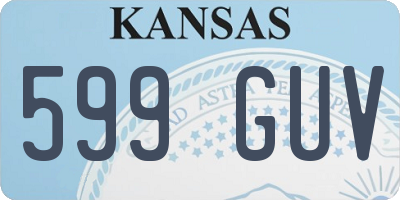 KS license plate 599GUV