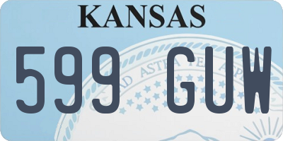 KS license plate 599GUW